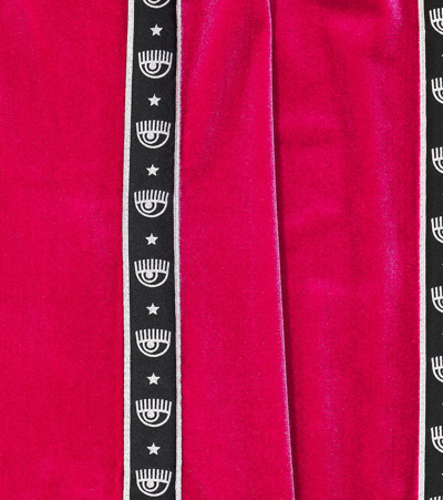 Monnalisa X Chiara Ferragni Velvet Pants In Pink