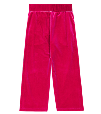 Monnalisa X Chiara Ferragni Velvet Pants In Pink