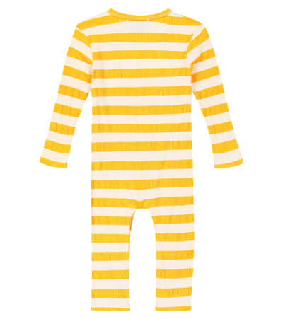 Bobo Choses Baby Striped Ribbed Jersey Onesie In Multicoloured