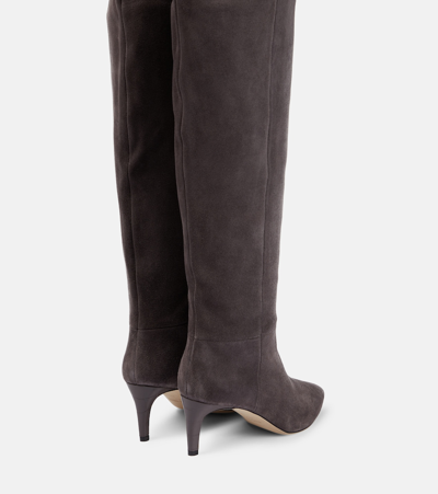 Shop Paris Texas Suede Over-the-knee Boots In Grey