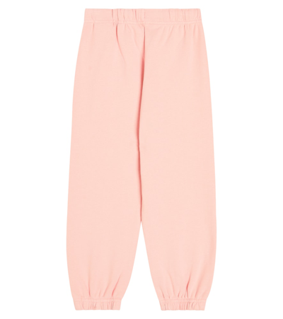 Shop Palm Angels Logo Cotton Jersey Sweatpants In Pink