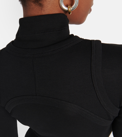 Off-white Two-layer Dress In Black