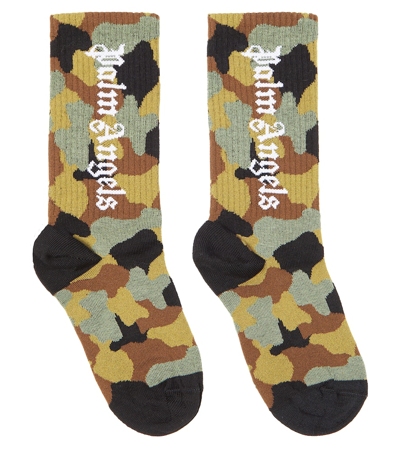 Shop Palm Angels Cotton Socks In Multicoloured