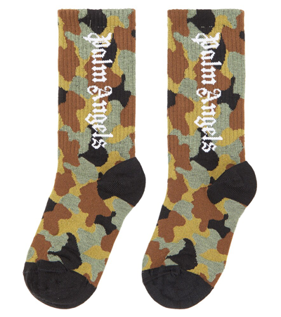 Shop Palm Angels Cotton Socks In Multicoloured
