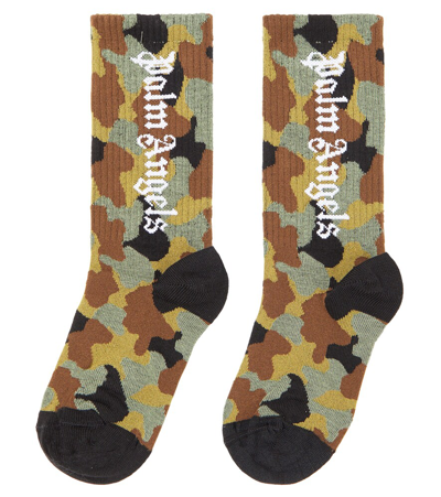 Palm Angels Cotton Socks In Multicoloured