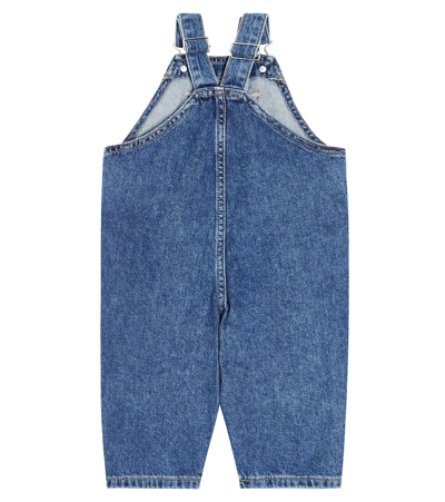 Liewood Baby Mingo Cotton Denim Overalls In Blue