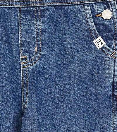Liewood Baby Mingo Cotton Denim Overalls In Blue