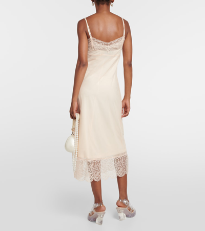 Shop Simone Rocha Embellished Slip Dress In Pink