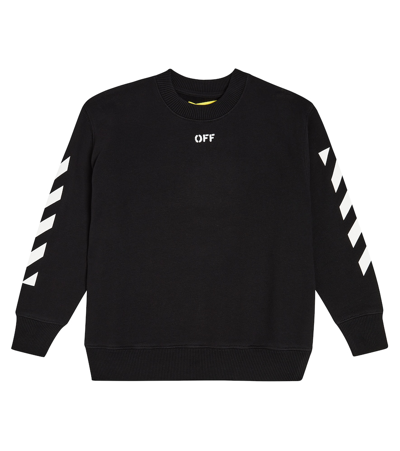 Shop Off-white Printed Cotton Sweatshirt In Black
