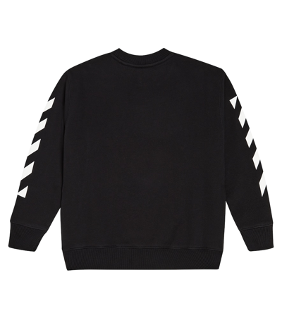 Shop Off-white Printed Cotton Sweatshirt In Black