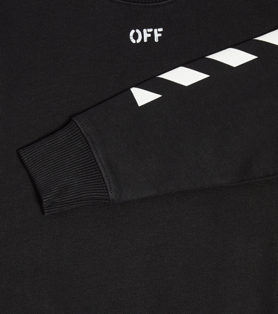 Shop Off-white Printed Cotton Sweatshirt In Black