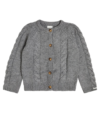Shop Donsje Luko Wool-blend Cardigan In Grey