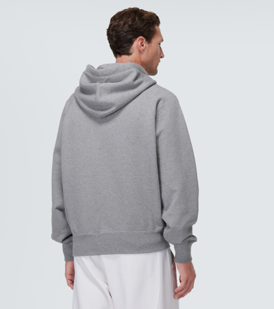 Shop Ami Alexandre Mattiussi Ami De Caur Cotton Jersey Hoodie In Grey