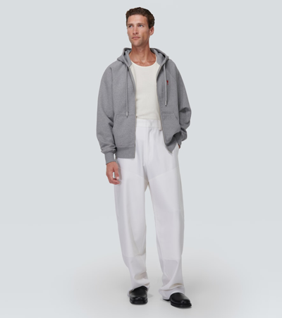 Shop Ami Alexandre Mattiussi Ami De Caur Cotton Jersey Hoodie In Grey