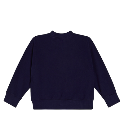 Palm Angels Blue Cotton Sweatshirt In Pink