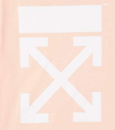 Off-white Logo Cotton Jersey T-shirt In Pink