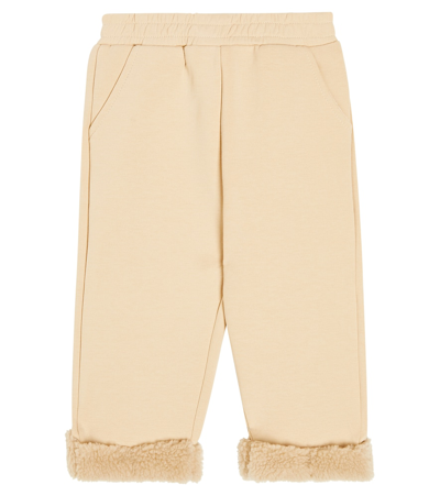 Shop Donsje Baby Stoo Cotton-blend Sweatpants In Beige