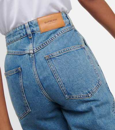 Burberry High-waist Straight-leg Jeans In Blue