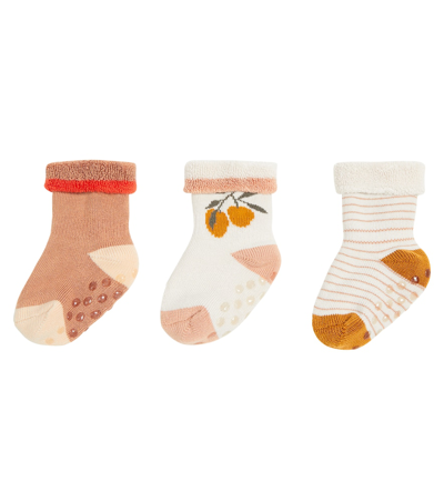 Shop Liewood Baby Eloy Set Of 3 Cotton-blend Socks In Multicoloured
