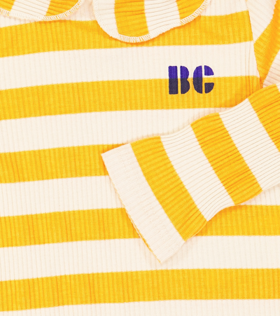 Bobo Choses Baby Striped Ribbed Jersey Top In Multicoloured