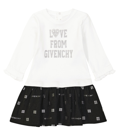 Shop Givenchy 4g Cotton Jersey T-shirt Dress In White