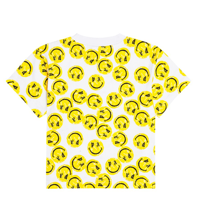 Palm Angels Printed Cotton Jersey T- Shirt In Multicoloured