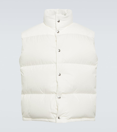 Shop Bottega Veneta Puffer Vest In White
