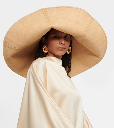 Shop Ruslan Baginskiy Woven Sun Hat In Beige