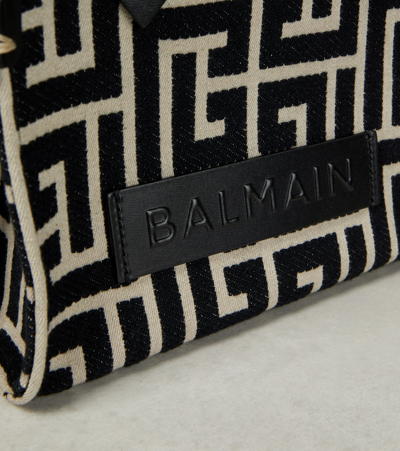 Shop Balmain B-army Small Jacquard Tote Bag In Multicoloured