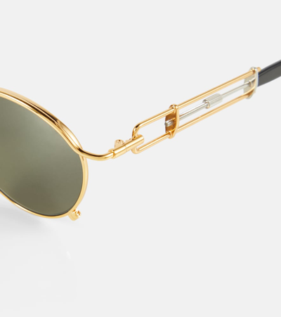 Shop Jean Paul Gaultier X Karim Benzema 56-0174 Round Sunglasses In Gold