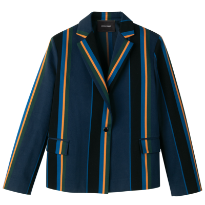 Shop Longchamp Jacket In Cobalt