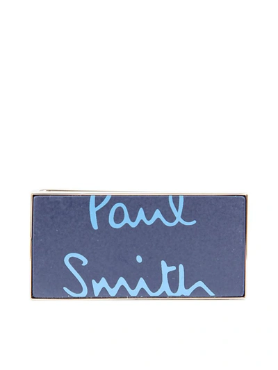 Shop Paul Smith Men Moneyclip Logo Accessories In Blue