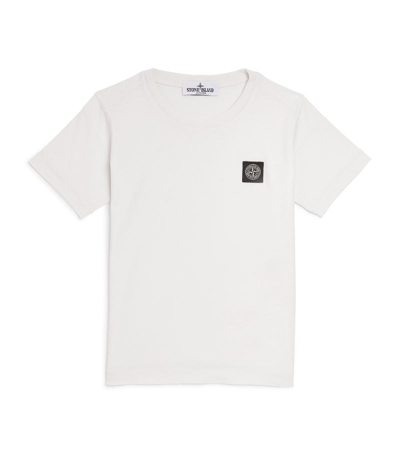 Shop Stone Island Junior Logo T-shirt (4-14 Years) In White