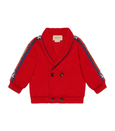 Shop Gucci Kids Cotton Jersey Jetsons Buttoned Sweater In Multi