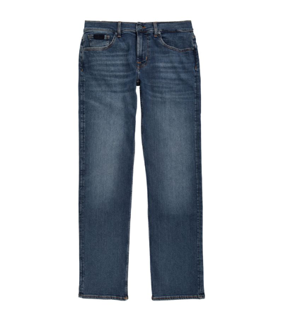 Shop 7 For All Mankind Standard Straight Jeans In Blue