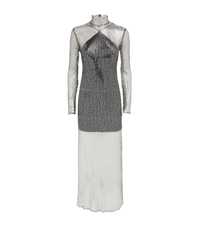 Shop Taller Marmo Sequinned Tina Dress In Silver