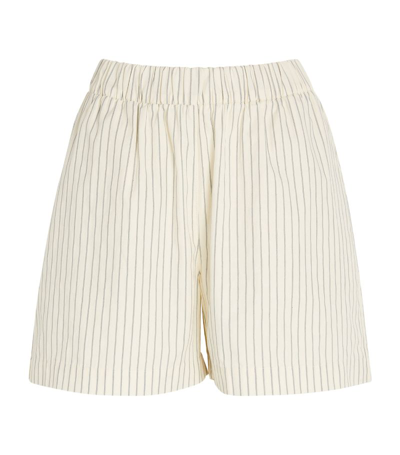 Shop Anine Bing Striped Ren Shorts In Multi