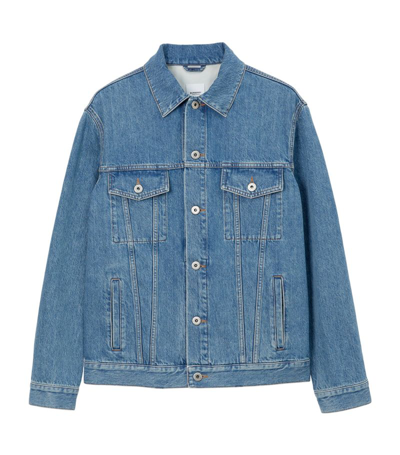 Shop Burberry Hanson Denim Jacket In Blue