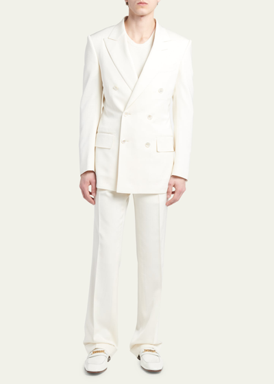Shop Tom Ford Men's Atticus Double-breasted Sport Coat In Off White