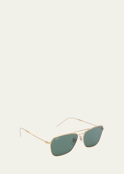 Shop Ray Ban Rbr0102s Caravan Reverse Sunglasses, 58mm In Gold Flash