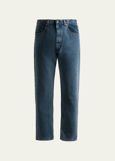 Shop Bally Men's Straight-leg Jeans In Light Blue