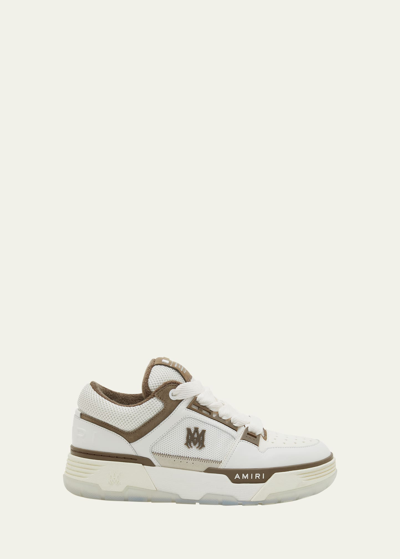 Shop Amiri Men's Ma-1 Platform Skate Sneakers In White/brown