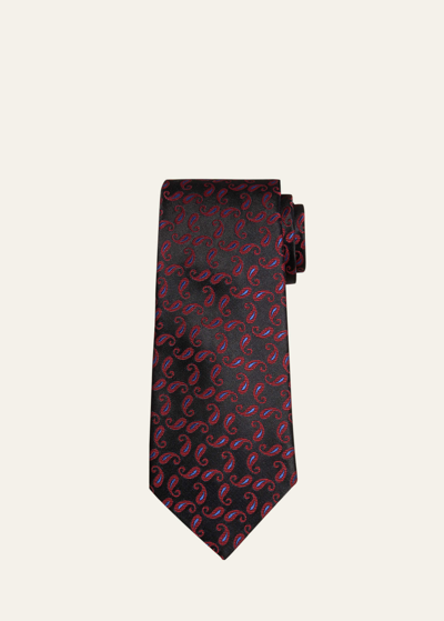 Shop Charvet Men's Paisley Silk Tie In 3 Red