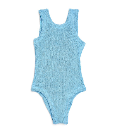 Shop Hunza G Classic Swimsuit In Blue