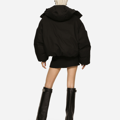 Dolce & Gabbana Short-style Casual Jacket With A Hat In Black