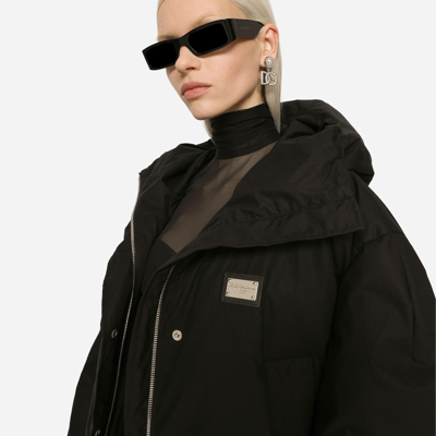 Dolce & Gabbana Short-style Casual Jacket With A Hat In Black