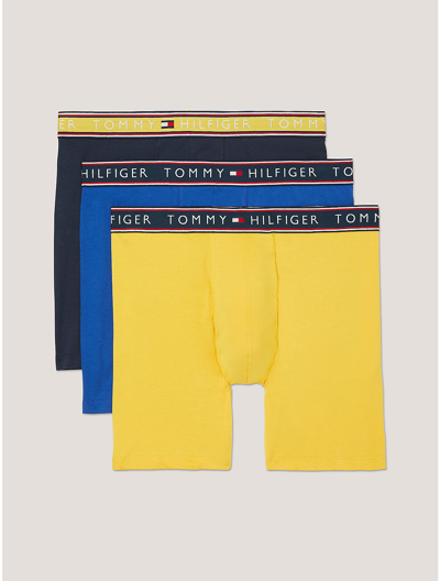 Shop Tommy Hilfiger Cotton Stretch Boxer Brief 3 In Ink Blue