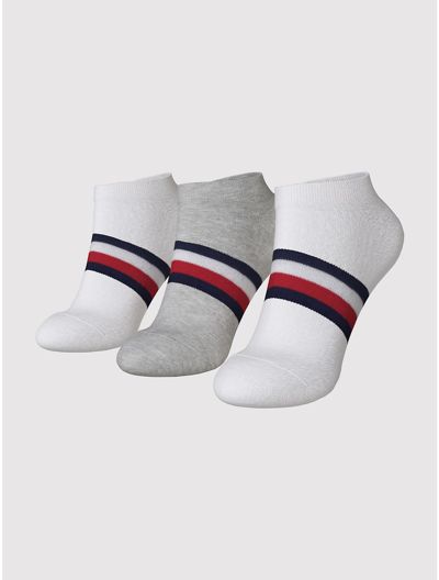 Shop Tommy Hilfiger Ankle Sock 3 In Lucent White/multi