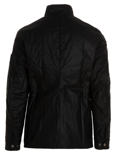 Barbour Black Logo Patch Jacket In Black
