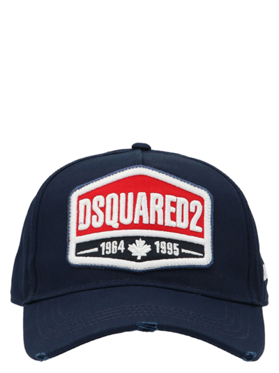 Shop Dsquared2 Logo Cap In Blue